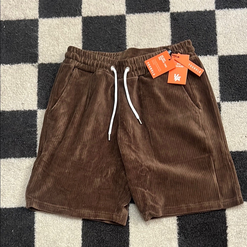 YoungLA Brown Corduroy Men's Shorts